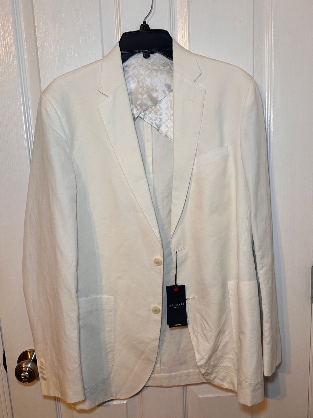 Ted Baker White Blazer Suit $750 Size L